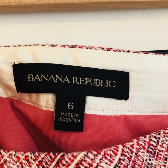 🔥SALE🔥 Banana Republic pink fringe trim faux wrap skirt NWOT - Picture 6 of 8